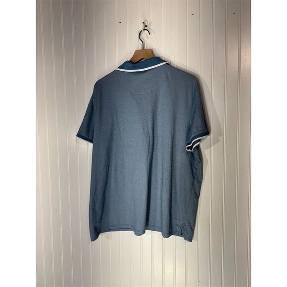 FLX Blue Polo Shirt XXL Urban Commuter Piped Collar Golf Core Dad Preppy Career - Picture 2 of 8
